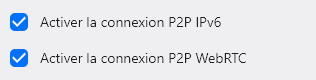 Activer la connexion P2P IPv6 et la connexion P2P WebRTC dans RustDesk