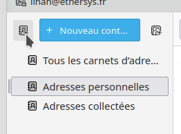 Cliquer sur nouveau carnet d&rsquo;adresse