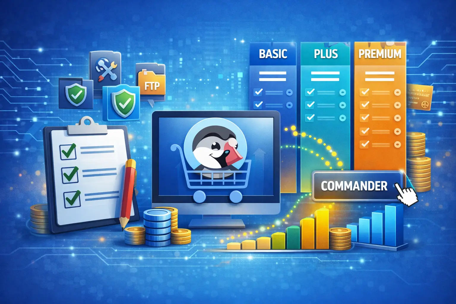 Illustration Commander hébergement PrestaShop