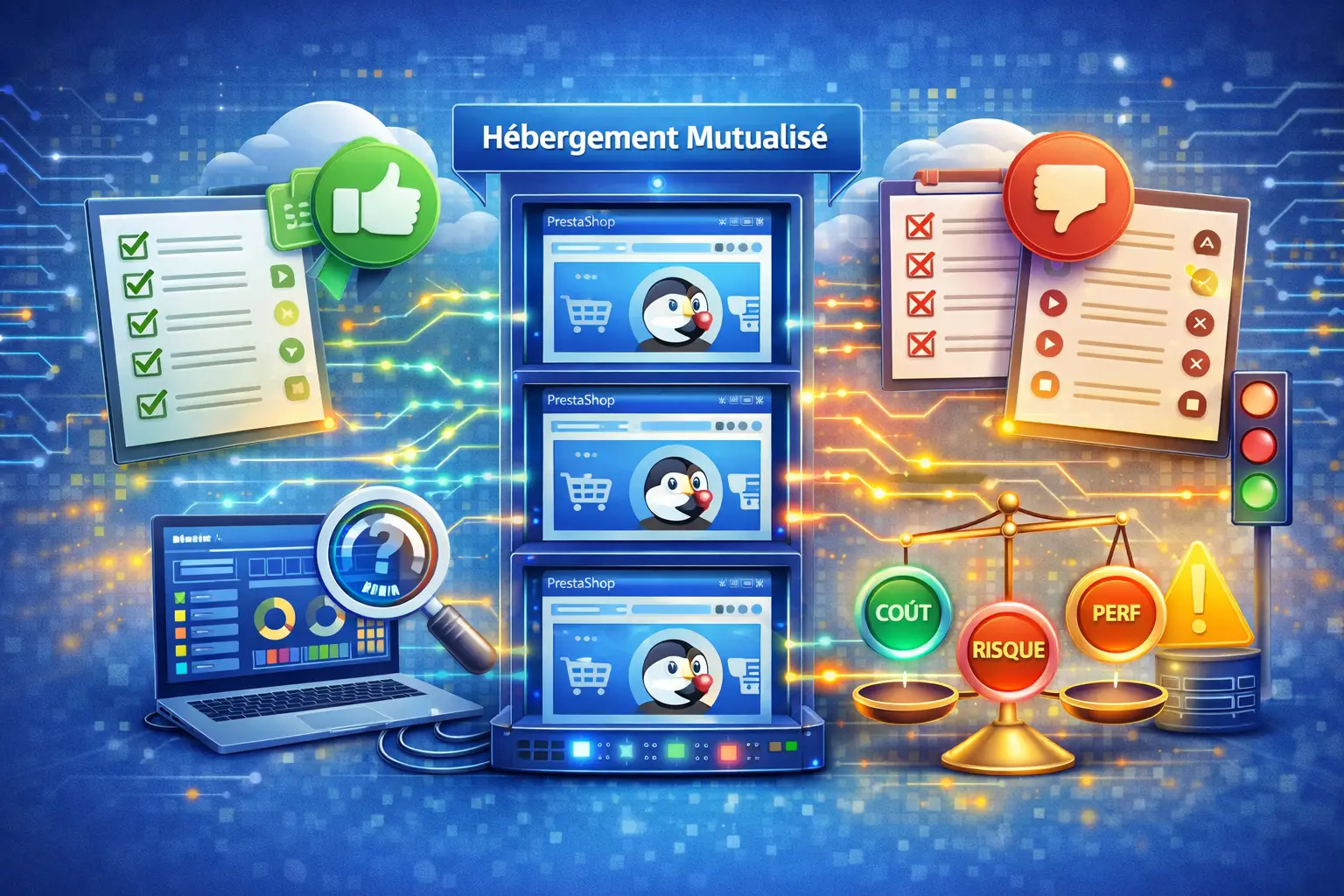 Illustration Hébergement mutualisé PrestaShop